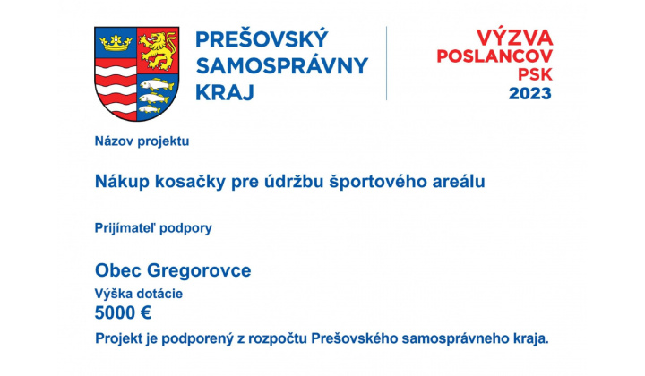 Fotka - Nákup kosačky pre údržbu športového areálu